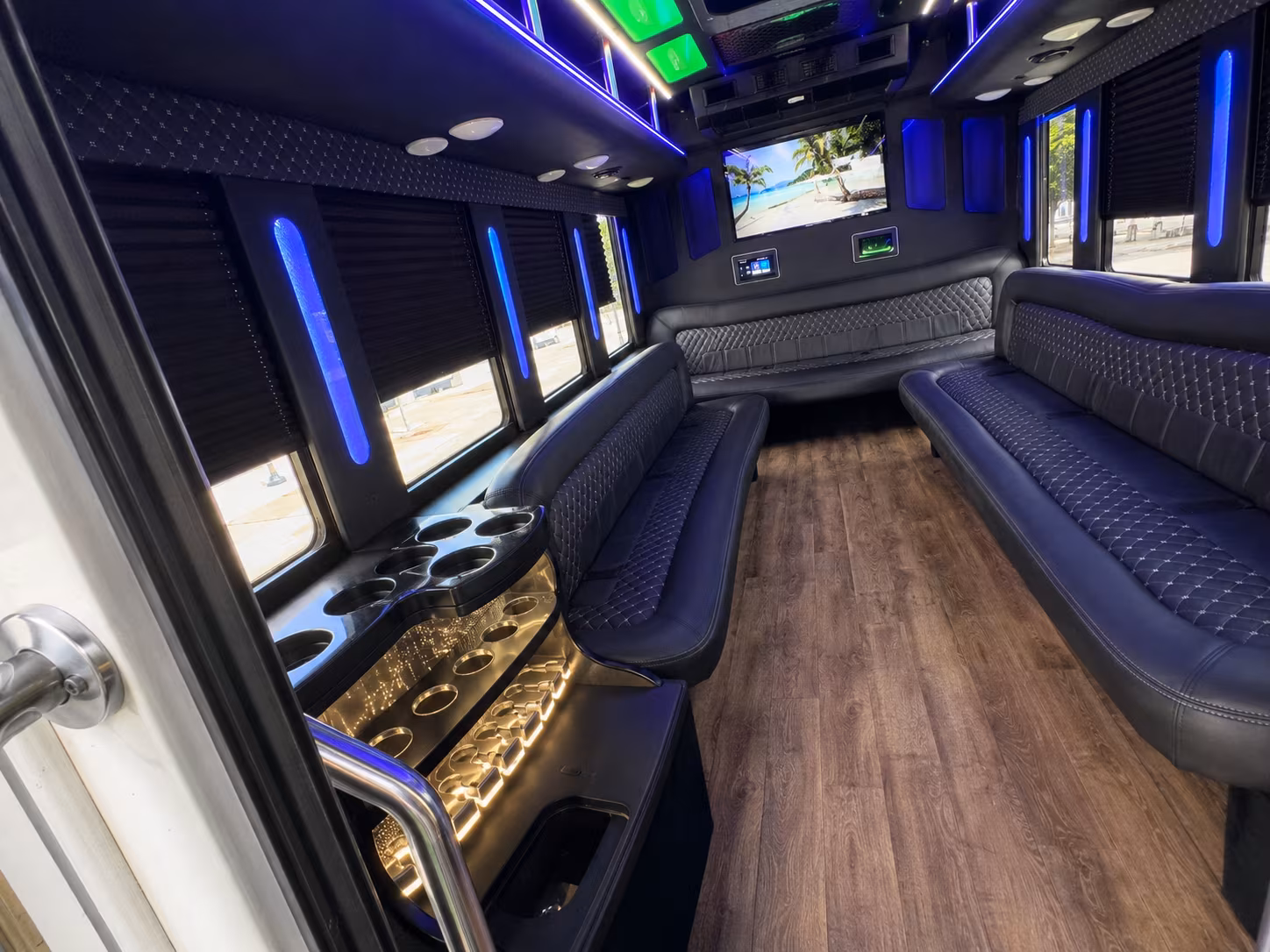 party buses for clematis by night and downtown west palm beach concert crawls