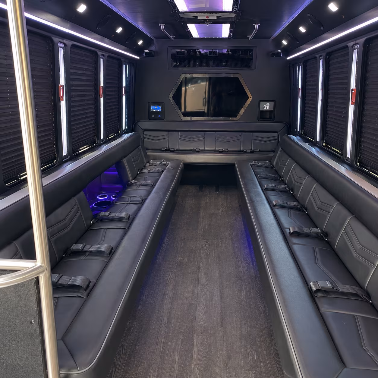 west palm beach 18 passenger party bus interior
