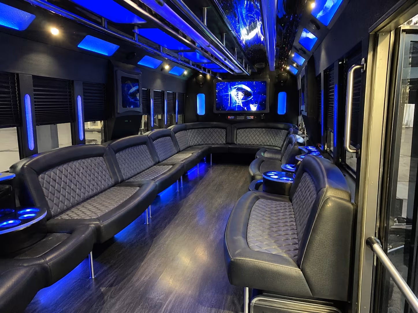 west palm beach 28 passenger party bus interior