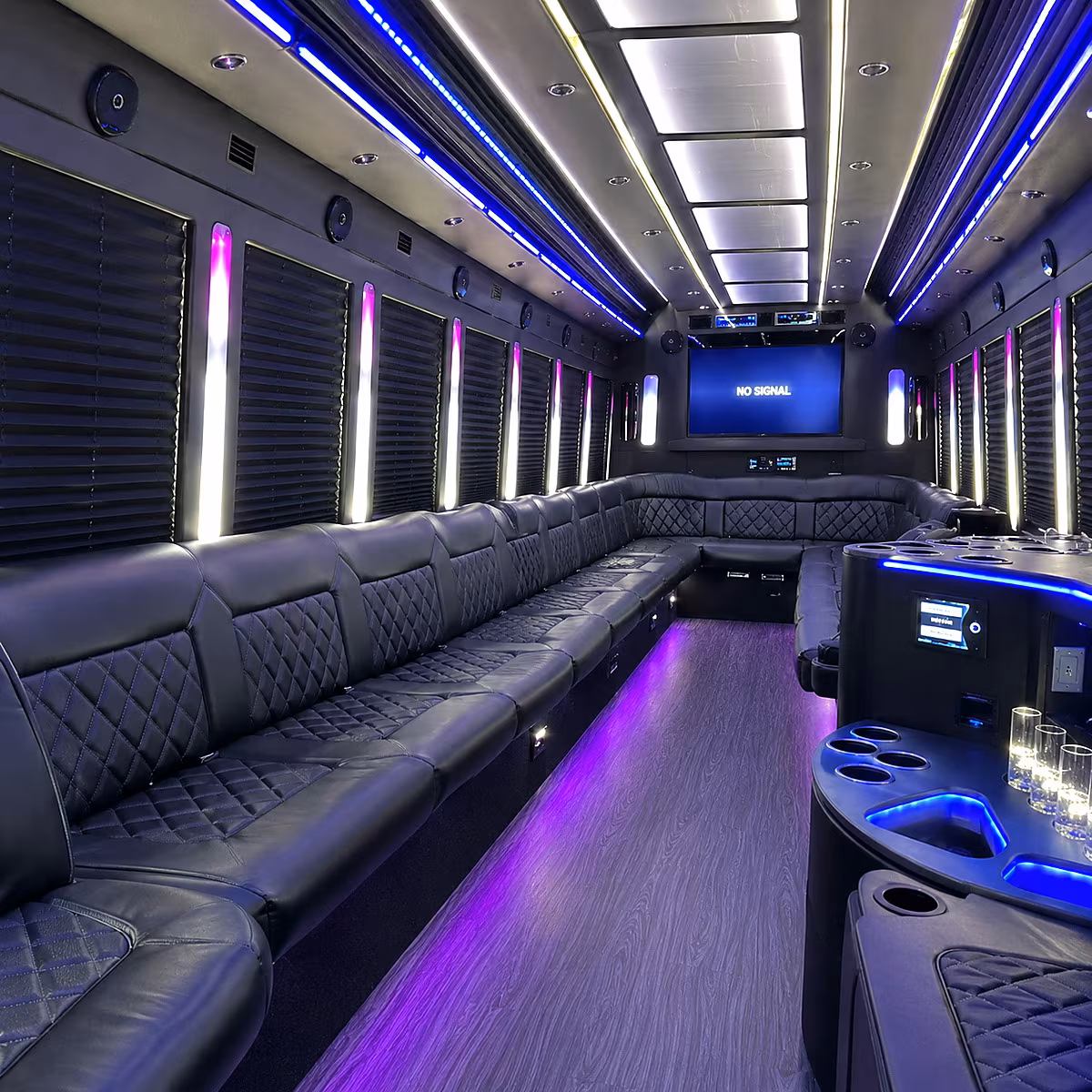 west palm beach 30 passenger party bus inside