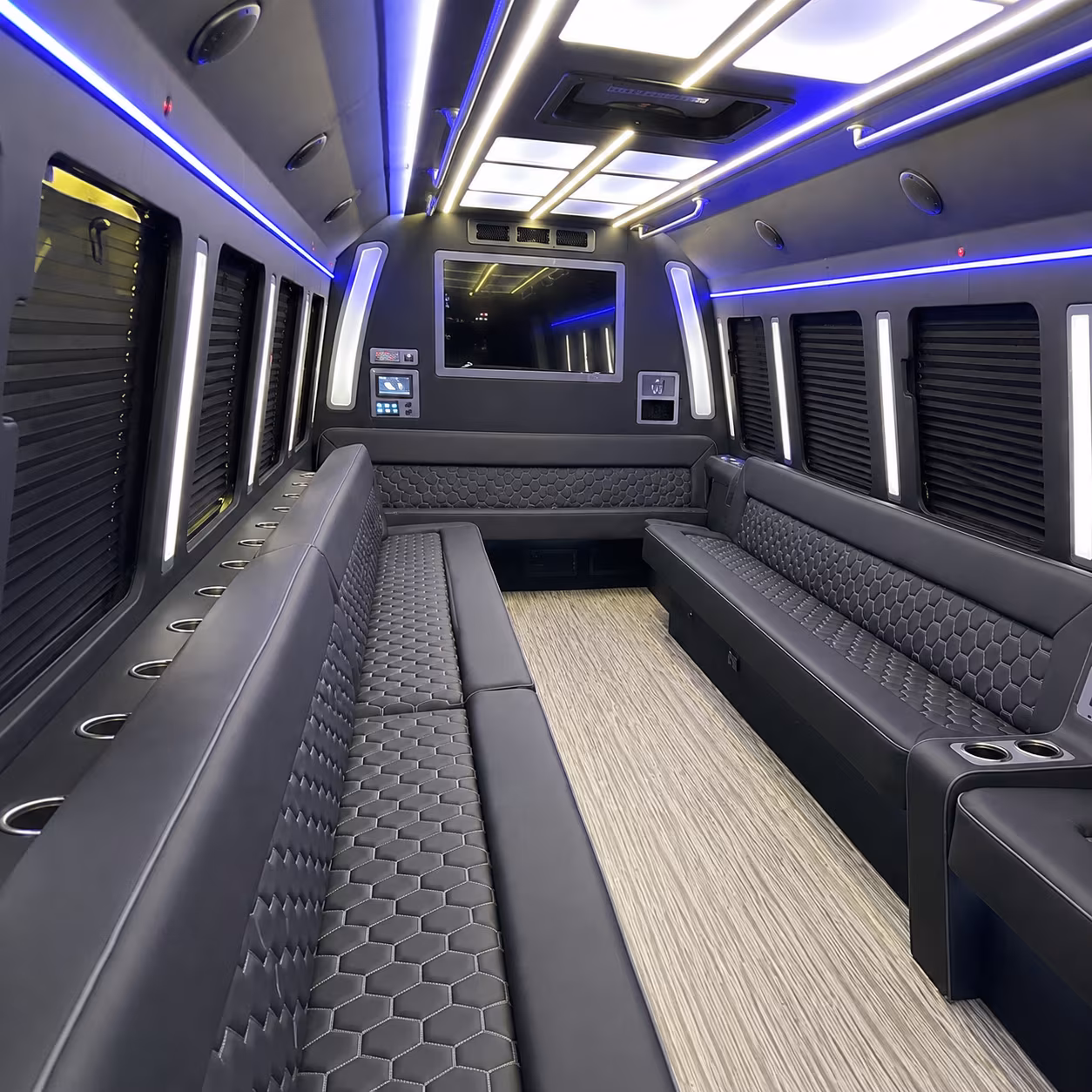 west palm beach 40 passenger party bus inside