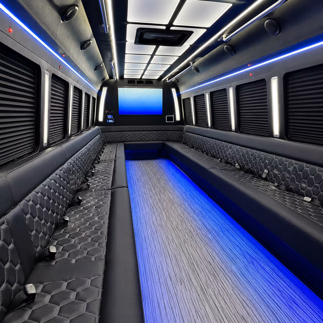west palm beach 50 passenger party bus inside
