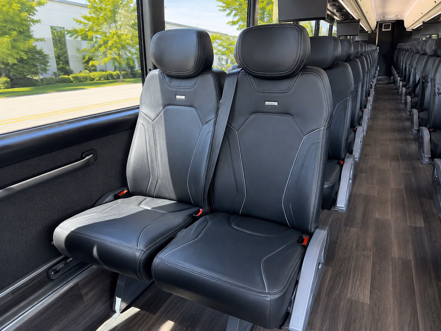 west palm beach charter bus rental interior