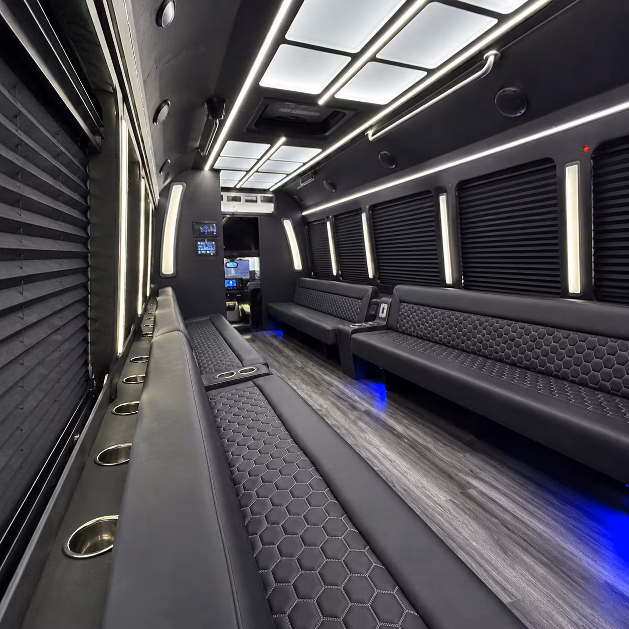 west palm beach party bus rental interior